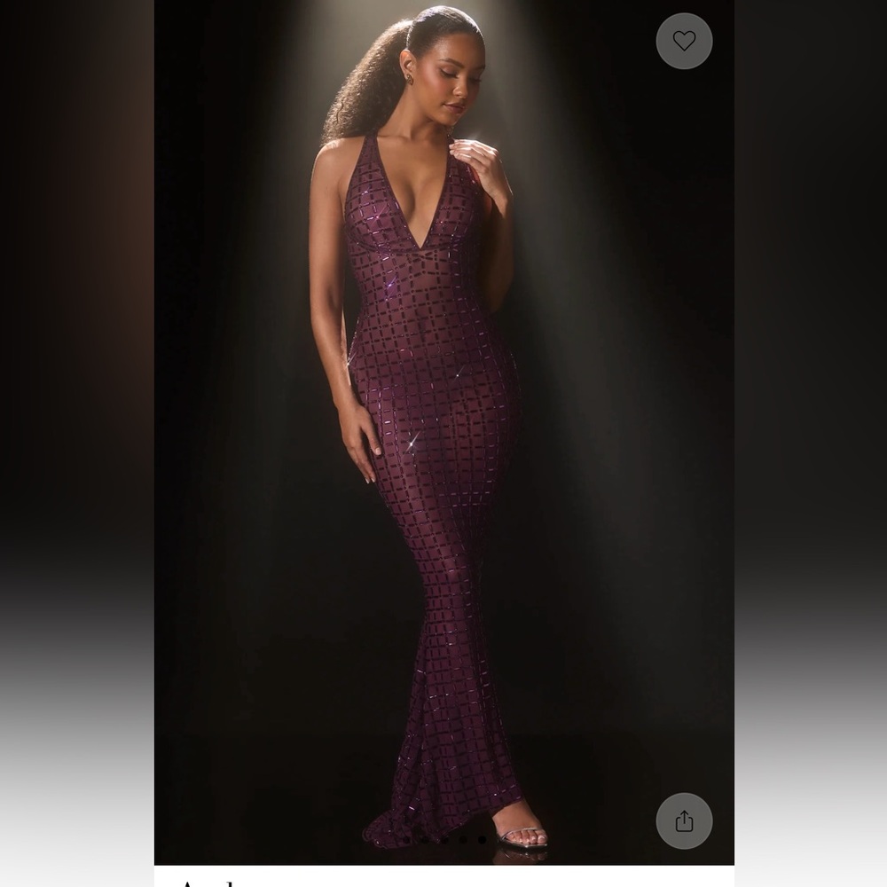 Oh Polly Deep Purple Backless Dress
